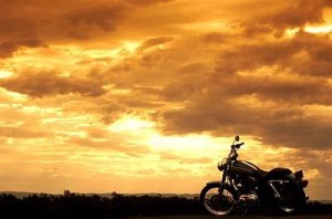 sunset motorcycle